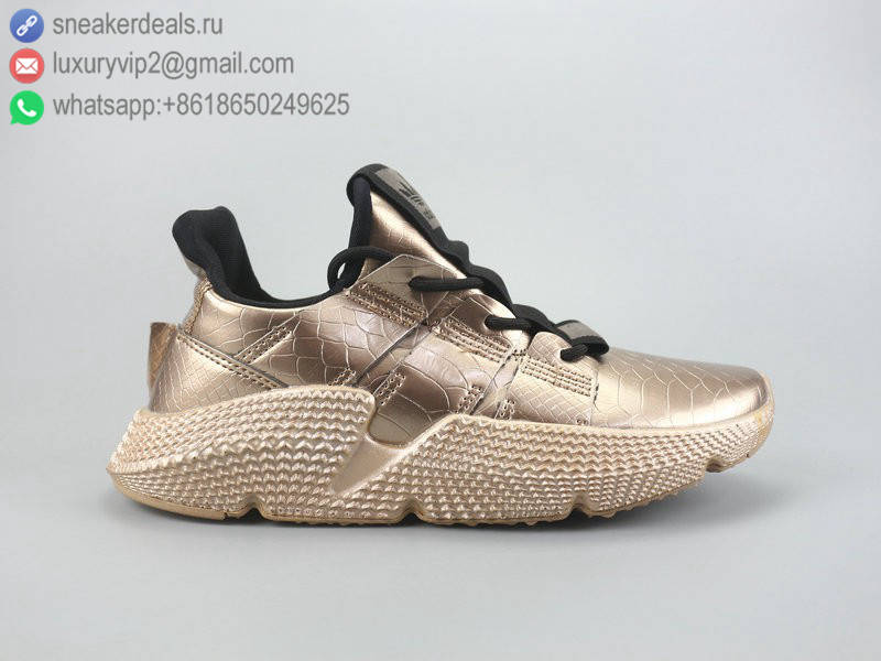 ADIDAS ORIGINALS PROPHERE WASH GOLD CROCODILE PATTERN LEATHER MEN RUNNING SHOES